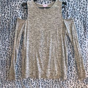 Cold Shoulder Long Sleeve Top